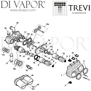 Trevi Boost Exposed Shower Mixer  EV Shower Valve Spare Parts - IDL DV 340